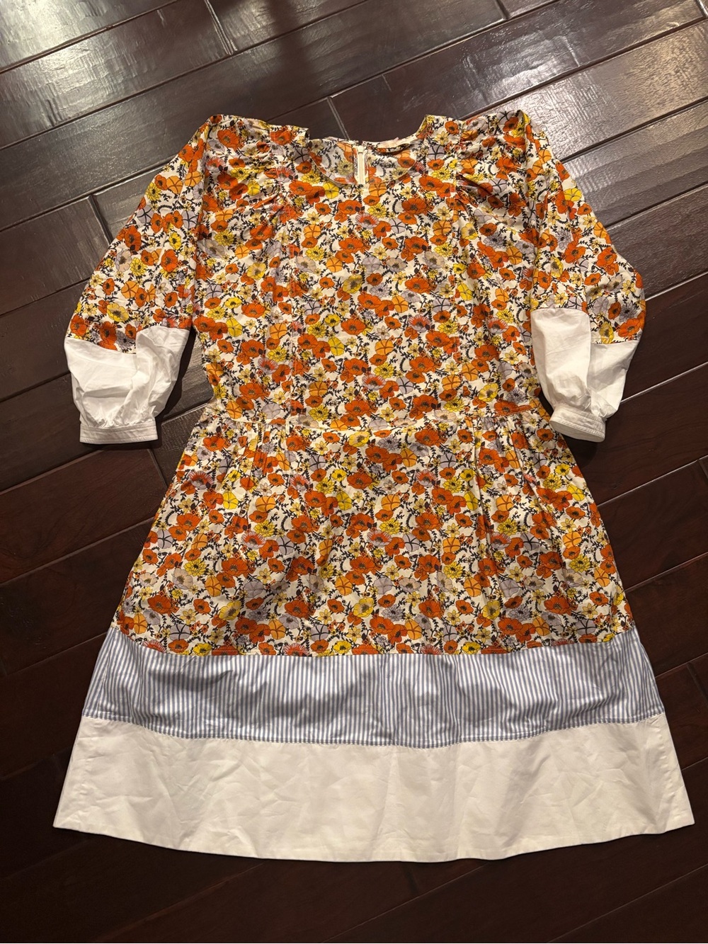 Tory Burch Printed Cotton Dress in Ivory Blossom Ditsy - Size 6